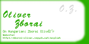 oliver zborai business card